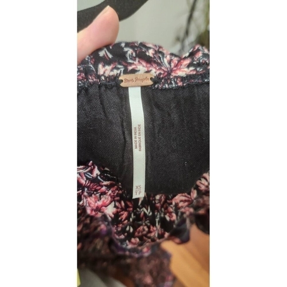 Free People What About Love Maxi Dress Printed One Shoulder Ruffle Belted XS - Picture 5 of 14